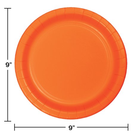 Touch Of Color 9" Sunkissed Orange Paper Plates 240 PK 47191B